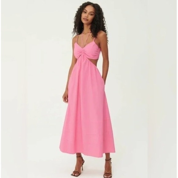 NICHOLAS Dresses & Skirts - NWT MSRP $395 NICHOLAS Baylee Maxi Dress SZ 0 XS PINK RESORT 100% Cotton Summer